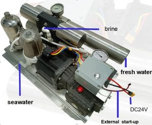 portable salt water desalination kit diagram