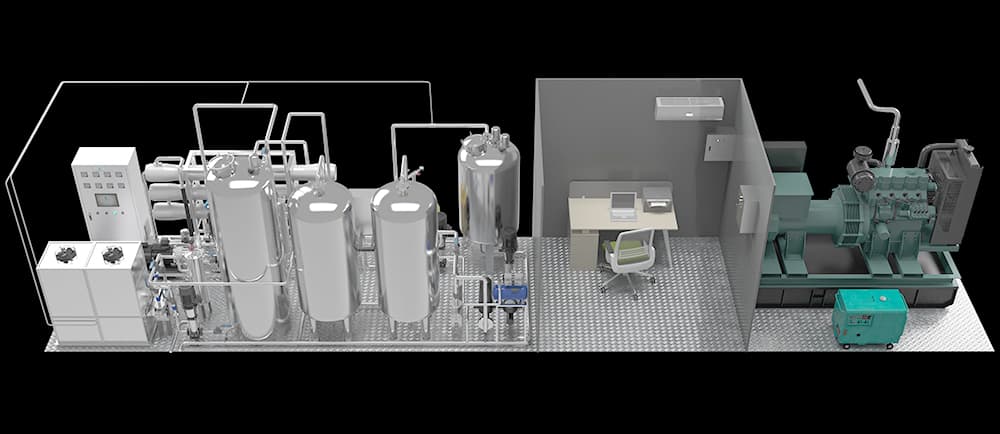containerized water treatment system diagram