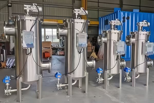 self cleaning filter housing